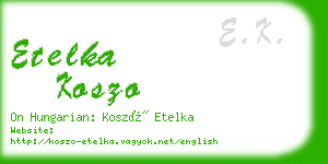 etelka koszo business card